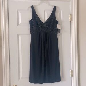Jones New York Black Beaded Dress